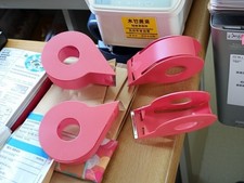 Lot Of 4 Plastic Hand Held Box Sealing 2" Tape Refillable Dispensers Red