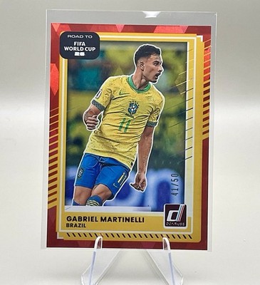 2025-26 Donruss FIFA Road To World Cup Gabriel Martinelli Red Cubic /50