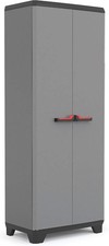 Keter Stilo High Indoor Garage Utility Multi Purpose Cabinet - Dark