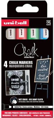 uni-ball Kreidemarker Chalk marker PWE5M/4PFASS15 4er Etui farbig sortiert
