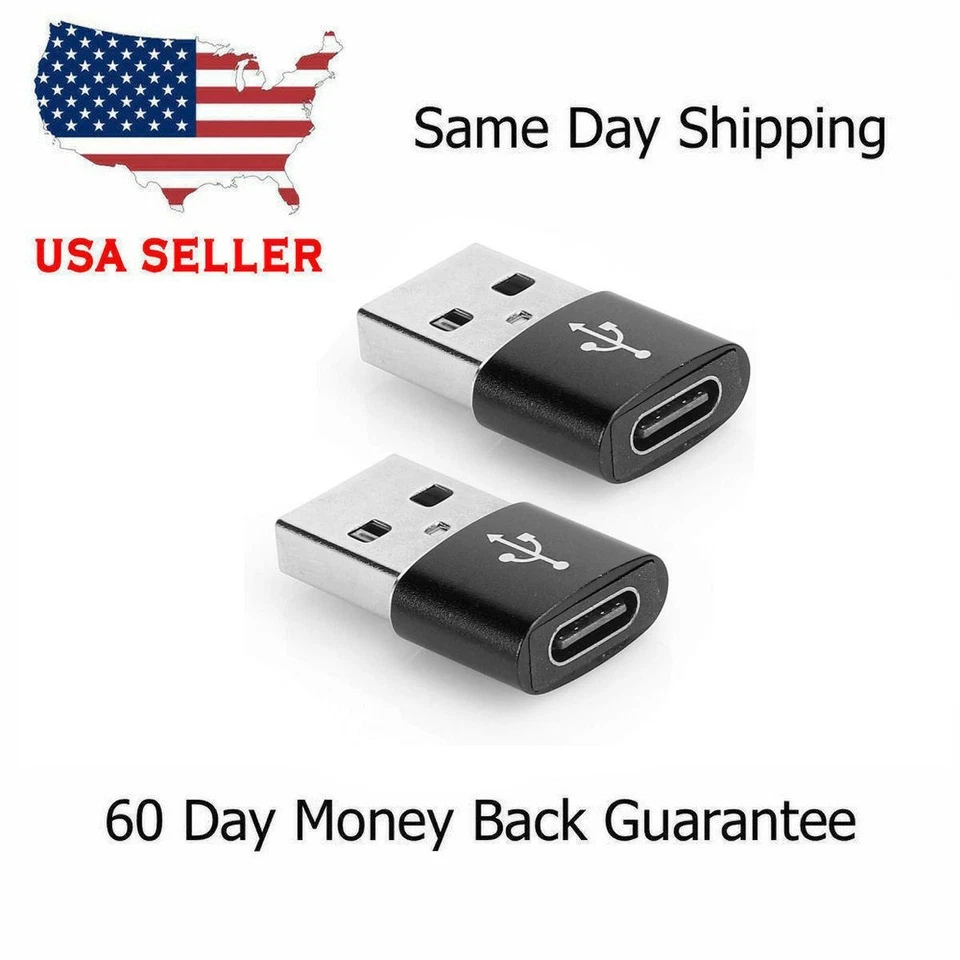 2 PACK USB C 3.1 Type C Female to USB 3.0 Type A Male Port Converter Adapter NEW - Image 2 of 4