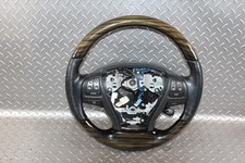 13-17 LS460 Black Leather Woodgrain Column Steering Wheel Heated OEM Factory WTY