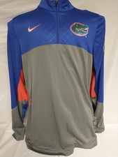 Nike Elite Florida Gators 1/4 Zip Pullover Men XL Blue Stretch 2006 2007 NCAA