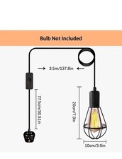 Industrial Pendant Light Fittings Vintage Plug in Pendant Lighting Metal