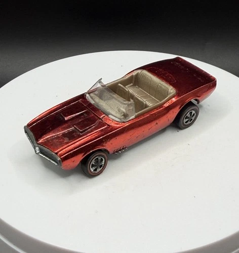 Vintage Hot Wheels Redline Custom Firebird Red US Base - Beauty, Excellent Shine