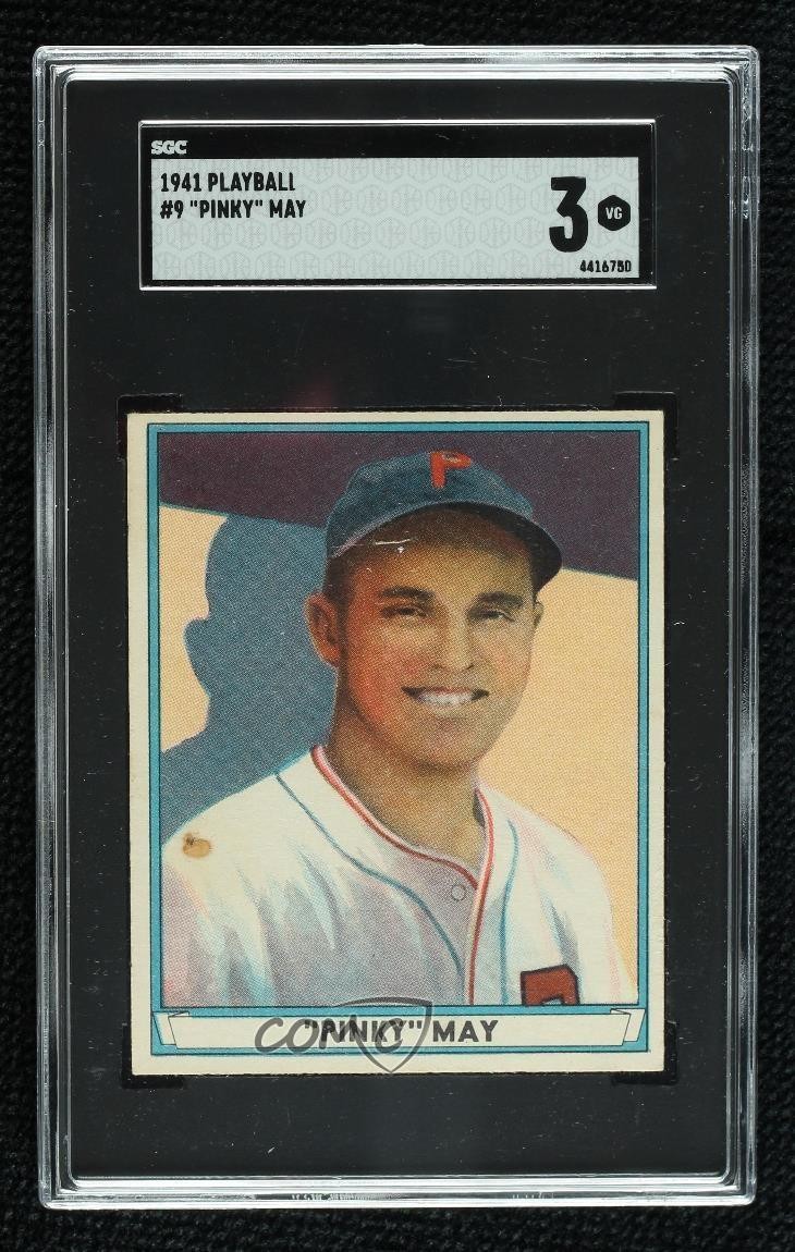 1941 Play Ball Pinky May (© 1941 on Back) #9 SGC 3 02kp