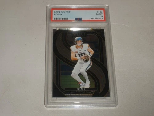 2024 Panini Select Premier Level #117 Bo Nix Rookie RC PSA 9 MINT