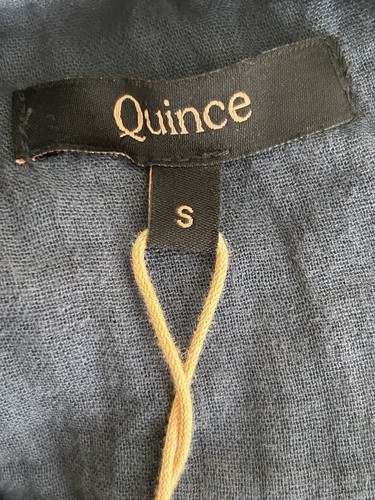 Camicia Quince cotone biologico garza rotolo blu navy manica taglia small nuova con etichetta - Foto 8 di 8
