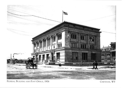 Postcard Federal Building and Post Office 1906 Cheyenne Wyoming