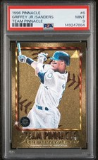 1996 PINNACLE TEAM PINNACLE #6 KEN GRIFFEY JR./REGGIE SANDERS PSA 9
