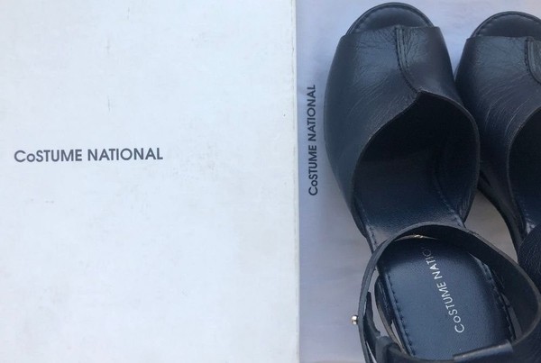 Women Costume National Heels Cobalt Leather 41