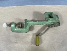 Turner & Seymore Cast Iron Pea Sheller Blue Streak Antique Vintage Made in USA