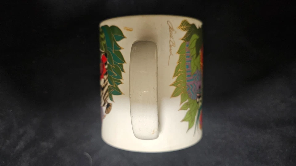 ‡ ☕ Taza de café Laurel Burch Secret Jungle • 1989 1,5 taza/1,5 fl oz/355 ml Foto 3 de 4