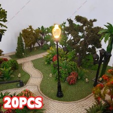 20X 1:100/1:87 Model Railway Lamppost Landscape Street Lights Set Mini Scale LED