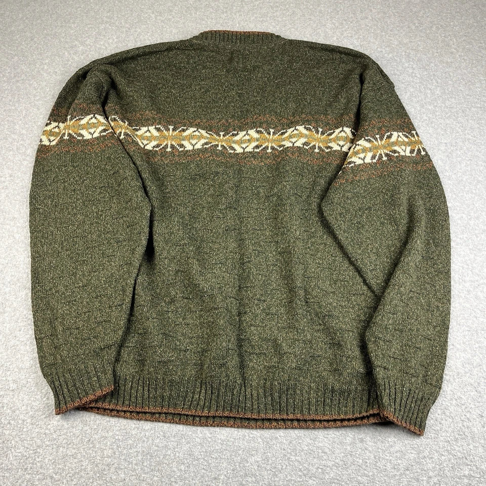 Suéter De Colección St Johns Bay Para Hombre 2XLT Alto Western Cuello Redondo Verde Azteca Informal Foto 4 de 4