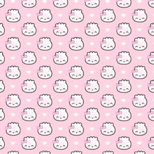 Girly Kitty Cats - 1 yard price!1 - Continuous yards available.