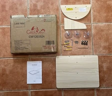 🐾COMFORTABLE & SOFT, Cat Window Sill Perch,NATURAL WOOD,Keep KITTY SAFE & HAPPY