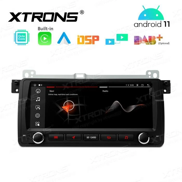 AUTORADIO ANDROID 11 STEREO AUTO 8.8" BMW E46 ROVER MG NAVI GPS XTRONS WIFI GPS  - Immagine 2 di 4