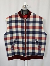 Dickies Vintage Flannel Grunge Plaid Quilted Puffer Vest XL