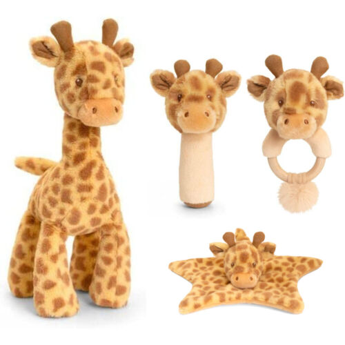 Girafe couettes bébé couvertures hochets peluche jouets thème nouveau-né éco recyclé - Photo 1/9