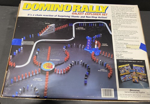 Pressman Domino Rally Galaxy Explorer Set with Box 1993 Should Be Complete - Picture 5 of 6