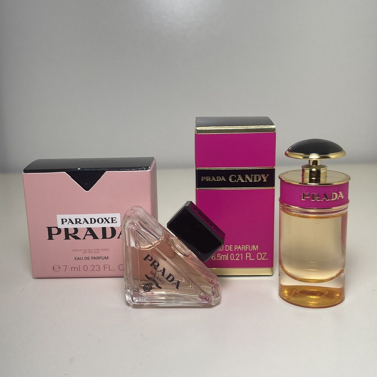 PRADA CANDY 0.21 oz/ 6.5 mL & PARADOXE 0.23 oz/ 7mL Mini PRADA CANDY 0.21 oz/ 6.5 mL & PARADOXE 0.23 oz/ 7mL Mini