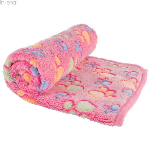 Suave Cálida Manta de Lanza Mascota Hermosa Estampado Pata Perro Gato Alfombra Sofá Cama Talla S M L - Imagen 19 de 39