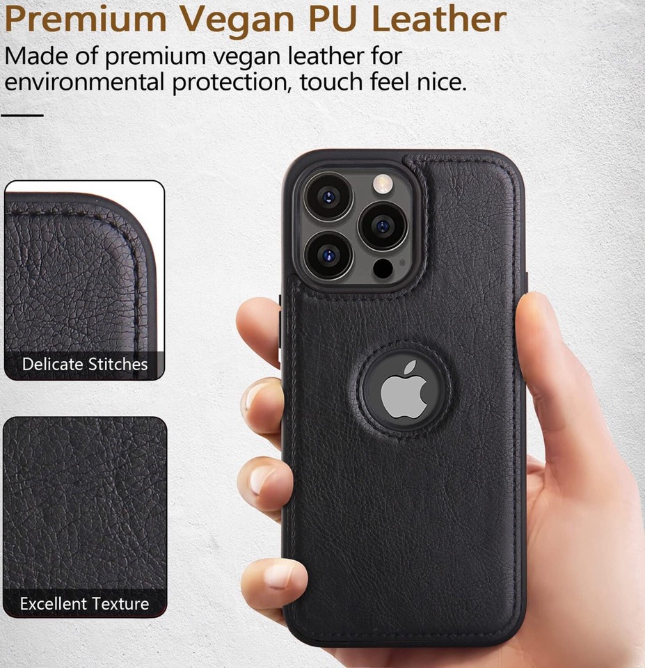For iPhone 16e 15 14 Plus 13 12 11 Pro X Max 7 8 Case Leather ...
