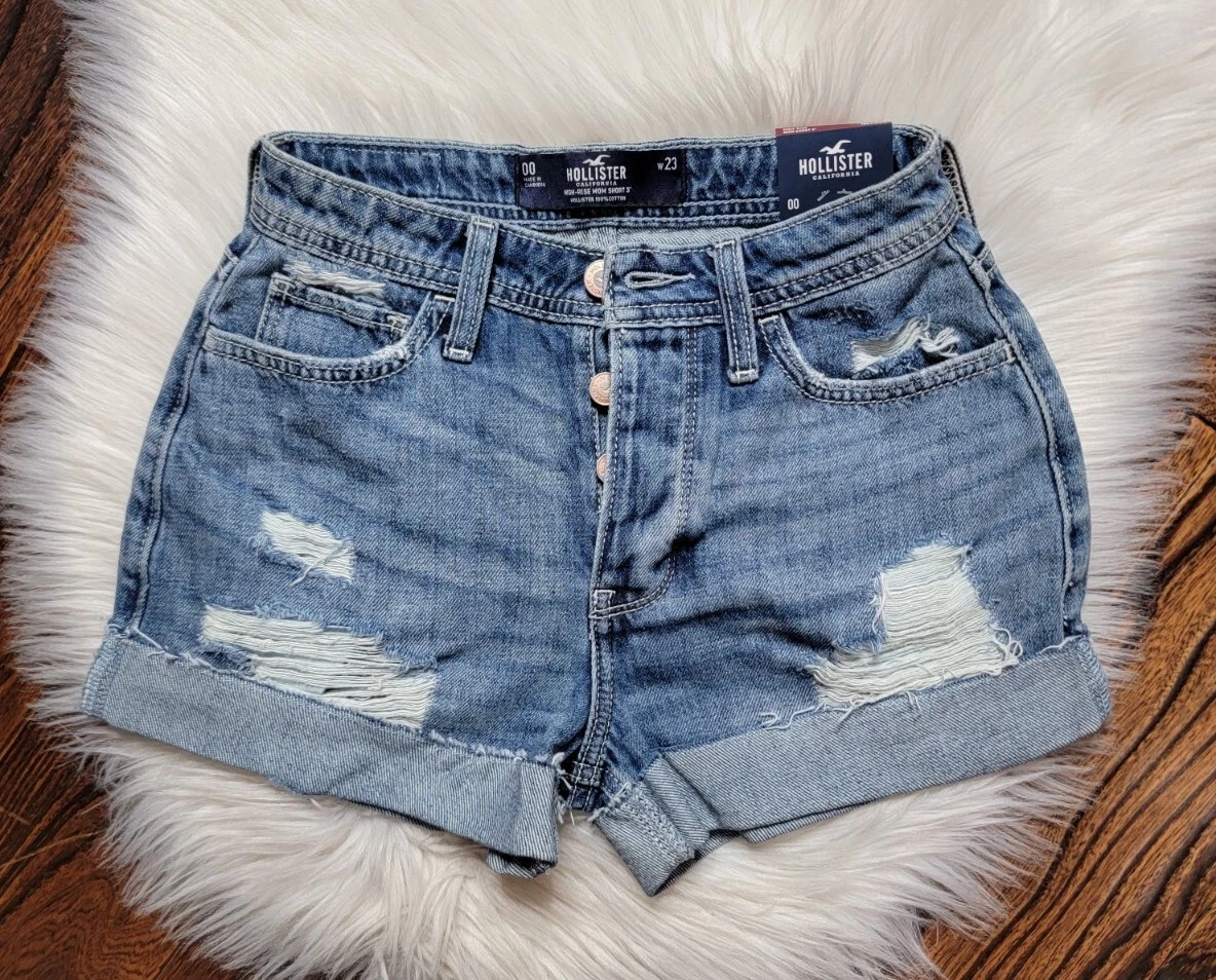 Hollister High Rise Mom Shorts Size 00 New with Tags 3
