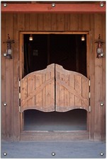 Wallario Garten Balkon Poster Zaun Sichtschutz wetterfest - Saloontür salon  Tor