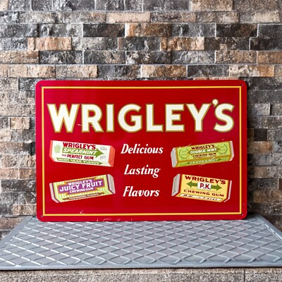 WRIGLEY'S Vintage Chewing Gum Advertising  Heavy Metal Sign  24''x16''(60x40 cm)