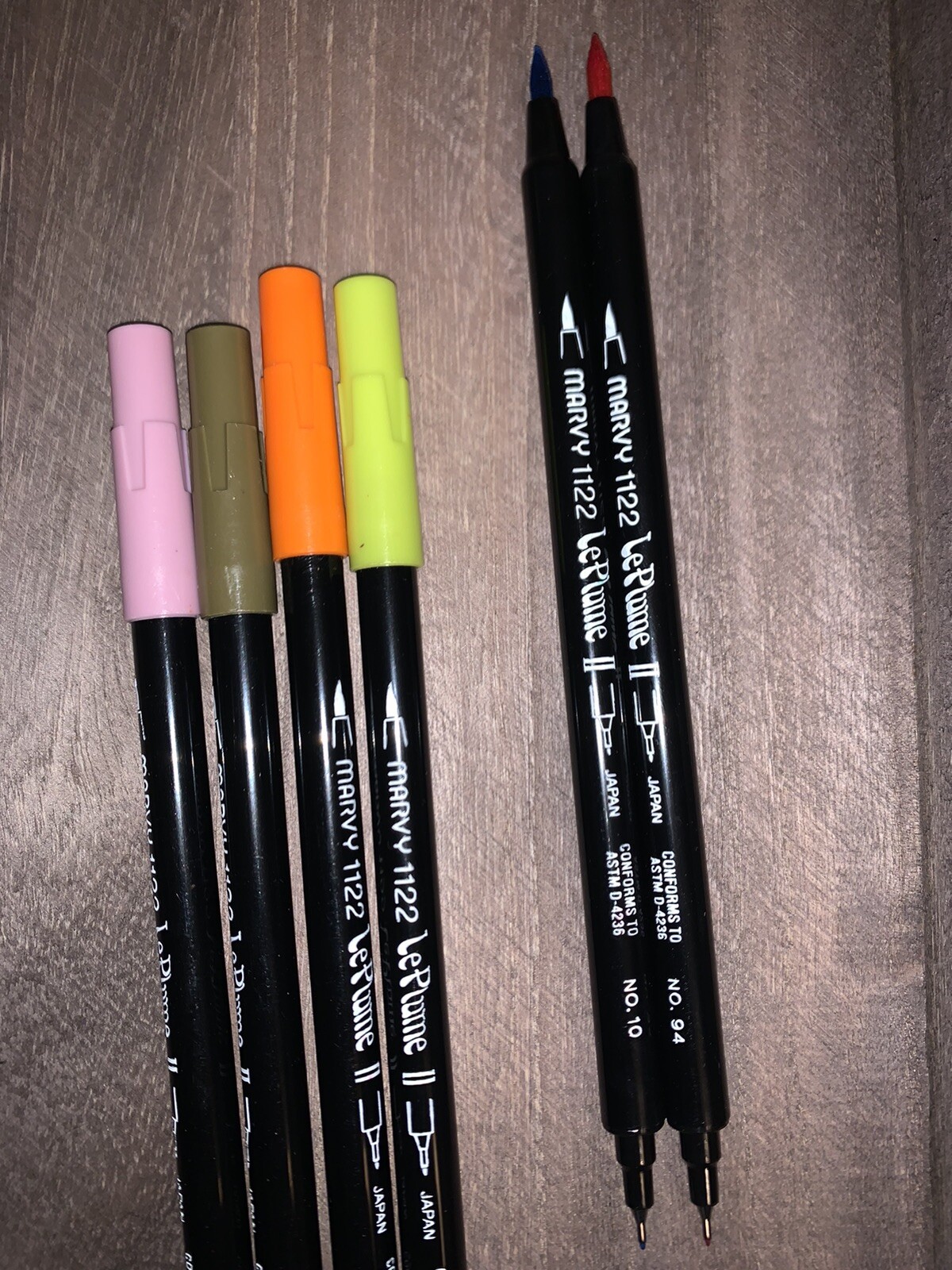 Marvy Uchida LePlume II Bundle Dual Tip Set Of 34 Art Marker Brush ~ Very Good