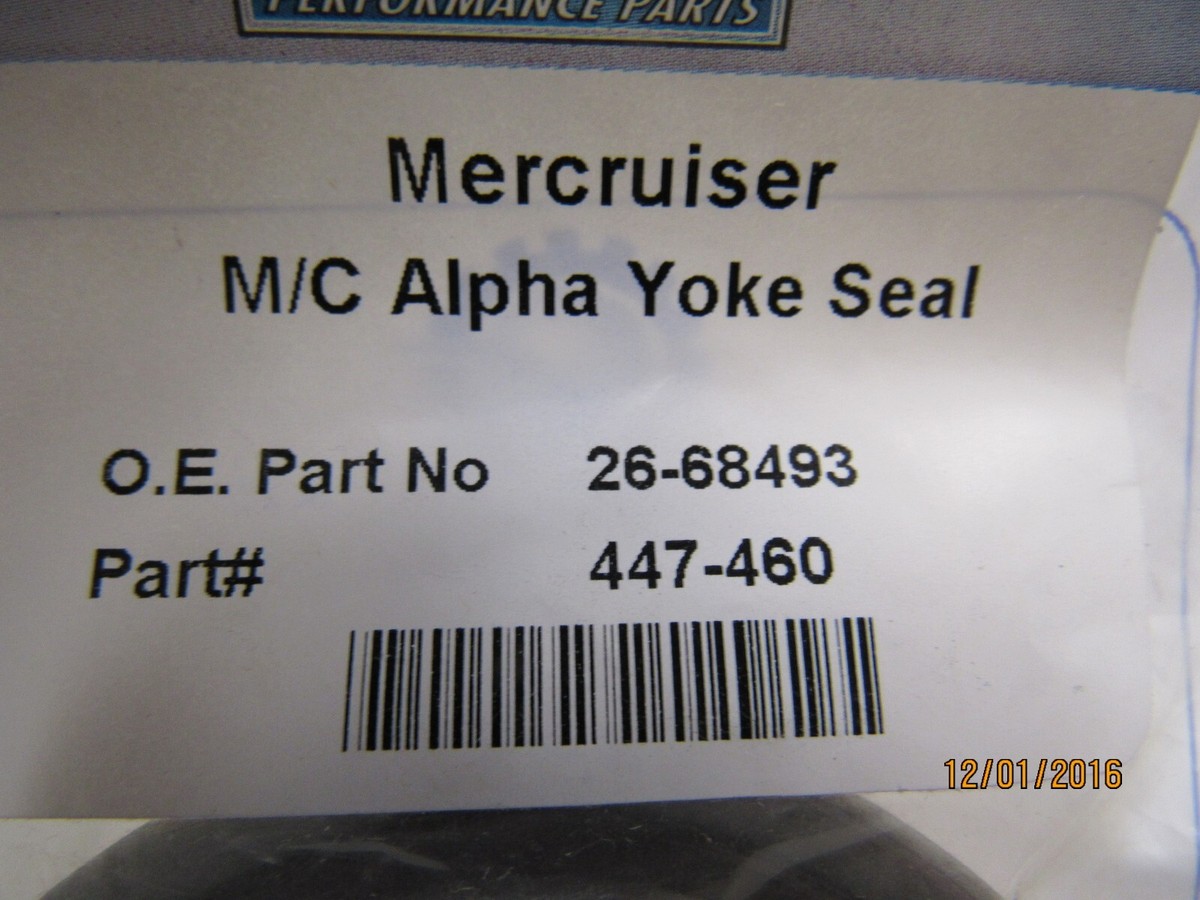 New Mercury Mercruiser Quicksilver Yoke Seal 26-68493 | eBay