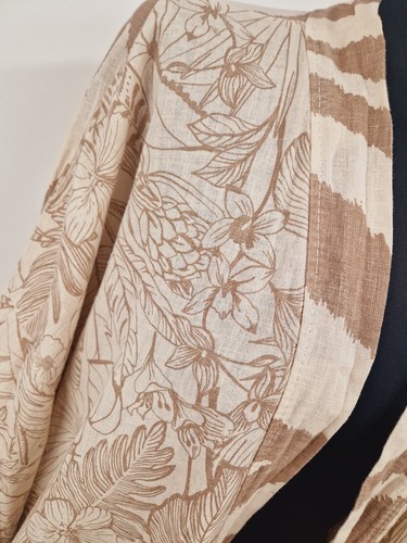 Sarah Tempest Animal Print Jacket One Size Linen New Tags Pockets Made In Italy - Picture 6 of 11