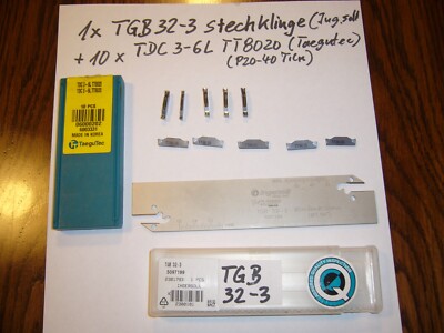 1 x TGB 32-3 , Stechklinge + 10 x TDC 3-6L TT8020 ,Stechpl., Ing.soll/Taegutec