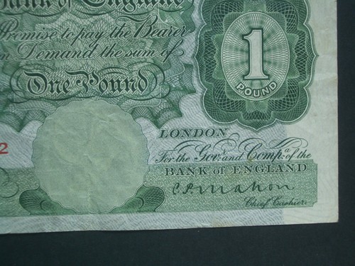 ** MAHON 'A44' ** banconota nitida £1 ""NUOVA DI ZECCA"" 1928*** - Foto 5 di 10