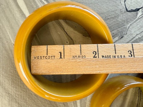 3 PULSERAS BAQUELITA GRUESAS PROBADAS EXCELENTE ESTADO UNA TALLADA - Imagen 5 de 8