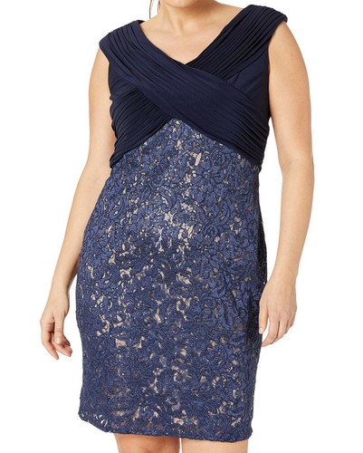 Short Sequin Lace Cocktail Dress 