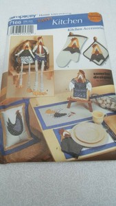 Simplicity 7166 Kitchen Accessories Chicken Rooster Country Decor