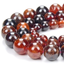 Natural Dark Red Hessonite Garnet AA Round 5MM 6MM 8MM 10MM Loose Beads D375 