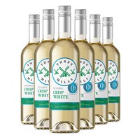Three Mills 0% ABV British Made Crisp Non-Alcoholic White Wine 6 x 75cl Bottle