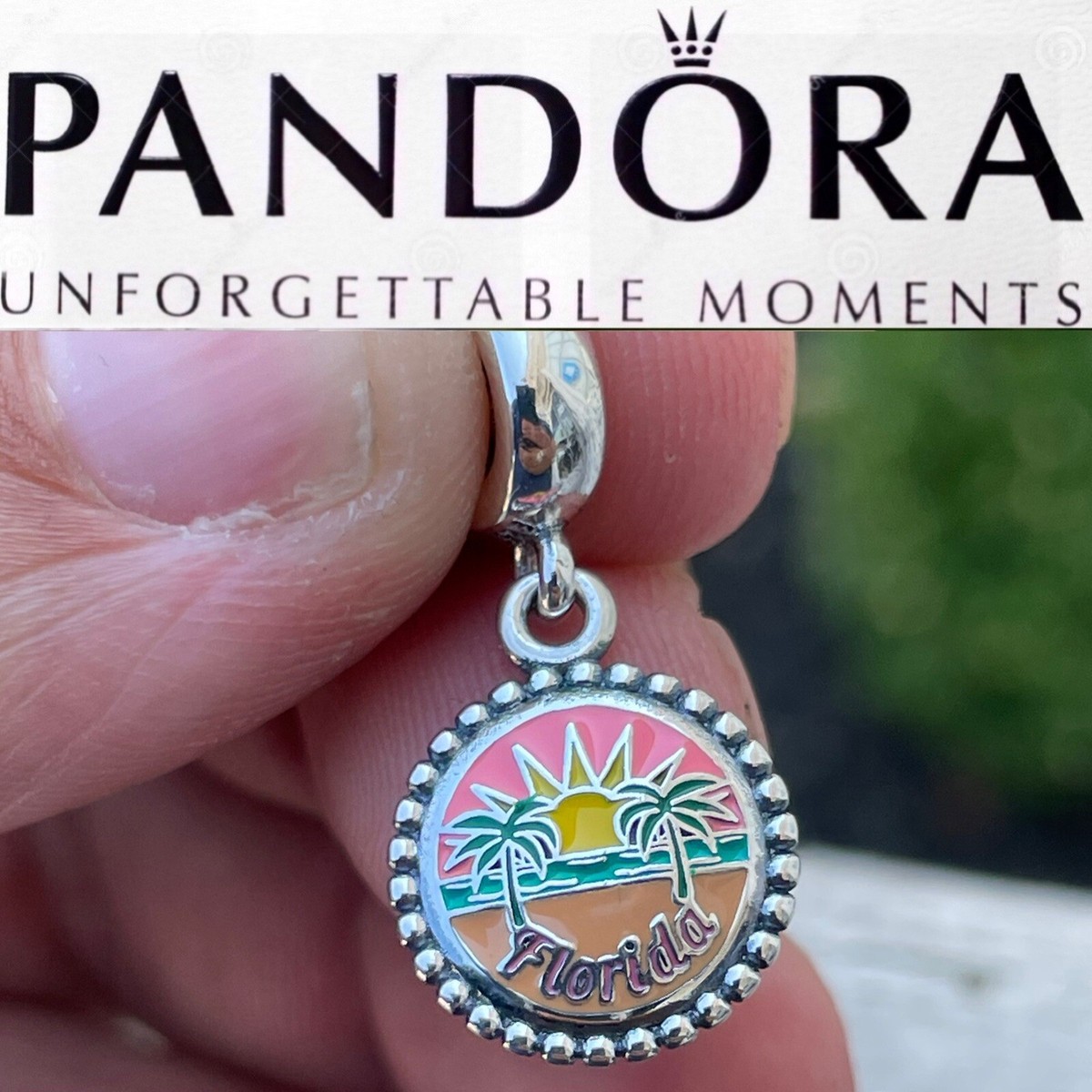 Pandora Authentic Florida Exclusive Iconic Beach Sunset Moments Dangle Charm