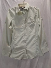 10,000 ft Above Sea Level Womens Sz M Light Green Roll Sleeve Shirt