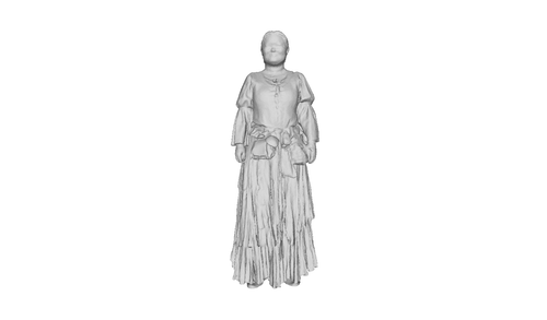 Printle V Femme 072--Medieval Woman Dress DnD Figure for Dioramas Train Sets - Picture 1 of 11