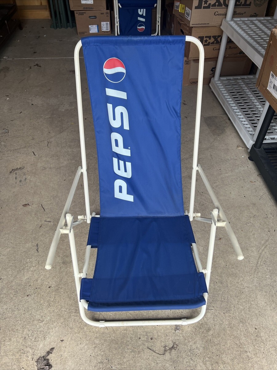 Vintage 1995 Pepsi Advertising Blue Folding Beach Lawn