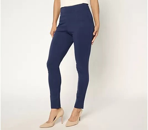 Belle by Kim Gravel Ponte Triple Steppstich Leggings - Twilight - Petite 4 A677002