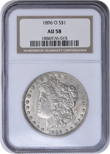 1896-O Morgan Silver Dollar AU58 NGC