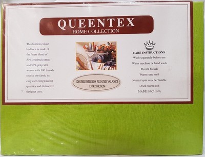 QUEENTEX Luxurious Poly Cotton Double Bed Valance Bedskirt ...