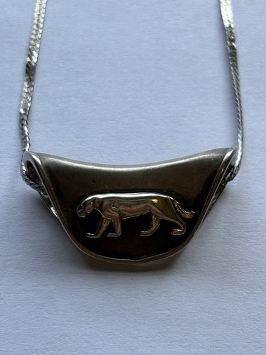 Sterling Jaguar Pendant & 30” Sterling Chain #4382 - Picture 2 of 4
