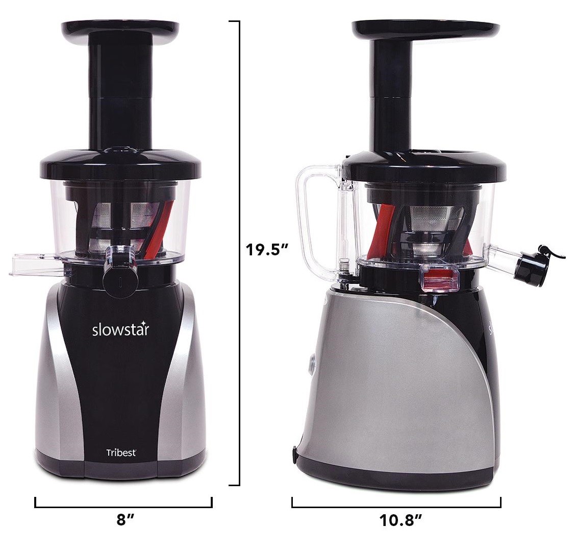 Tribest Slowstar Vertical 2-in-1 Slow Juicer & Mincer Duoblade Auger Silver NEW